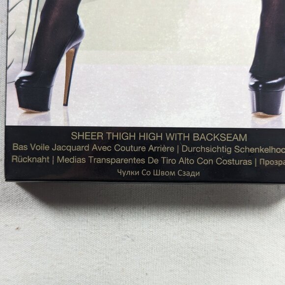 NWT DREAMS by Baci Lingerie Sheer Thigh High Stockings with Backseam (One Size) - Picture 3 of 8